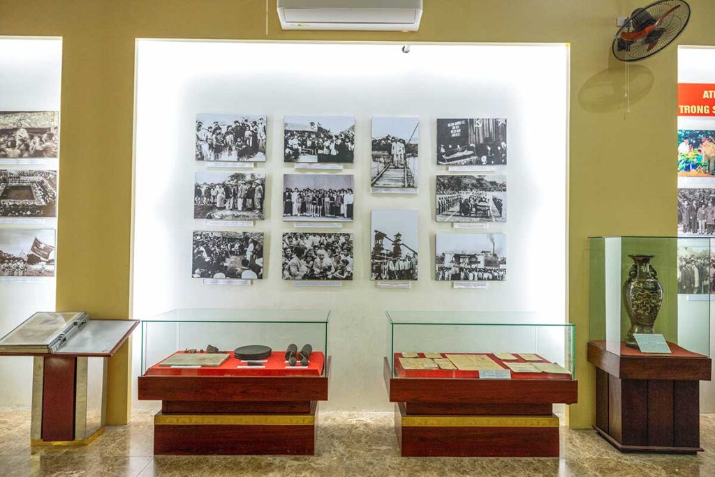 A museum showcasing objects from the Vietnamese resistance movement at Dinh Hoa Safe Zone (ATK)