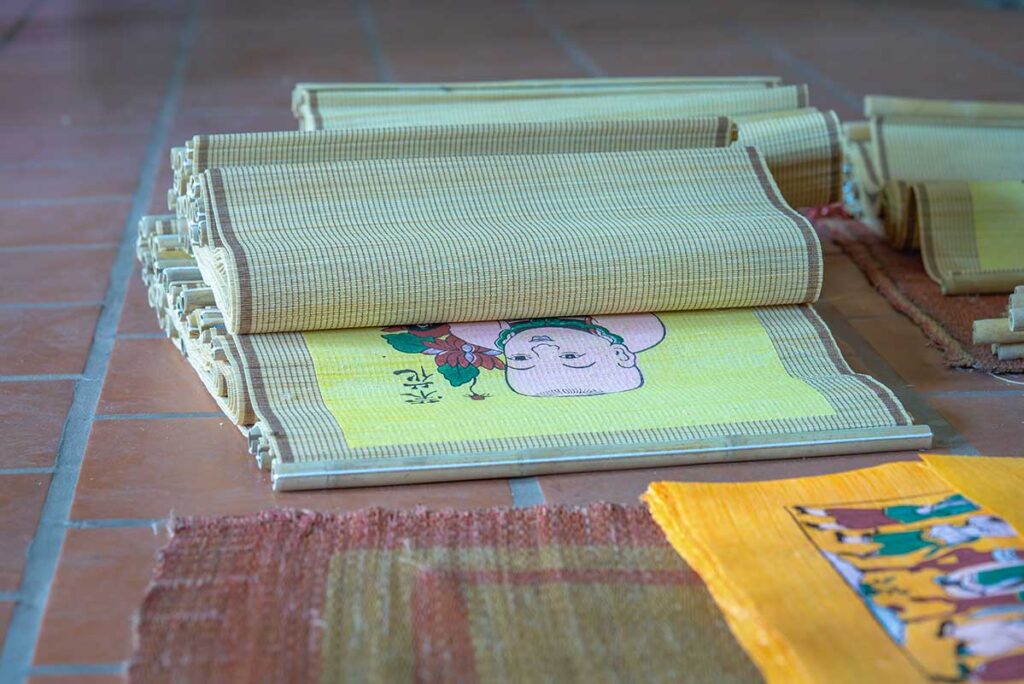 Dong Ho Painting laying on the ground at a shop inside Dong Ho Village