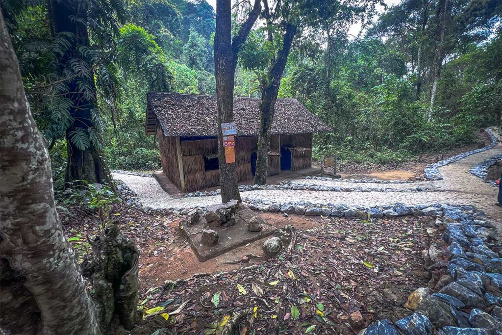 A simple wooden house at the place where General Vo Nguyen Giap’s Bunker used to be
