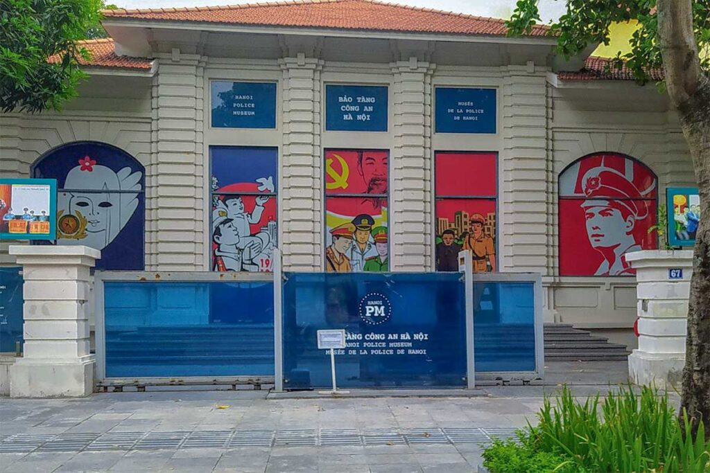 The entrance of Hanoi Police Museum seen from the outside