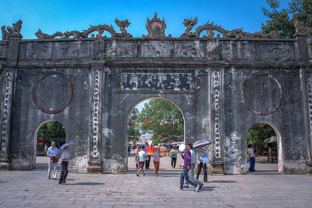 The old three entrance gate of Kiep Bac Temple
