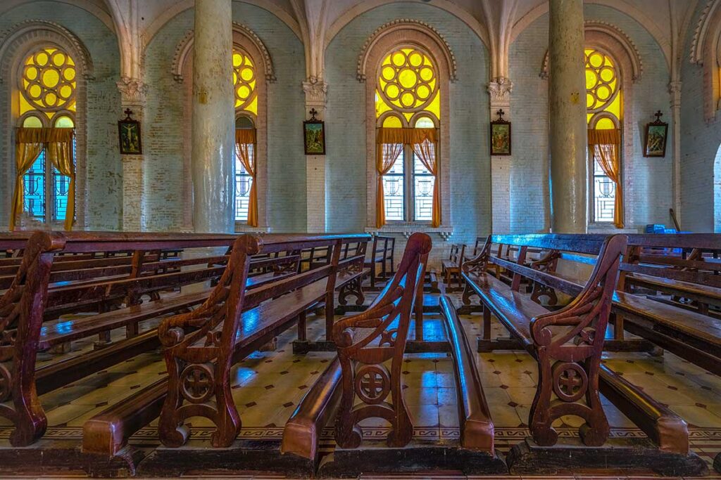 The interior of Cai Be Church