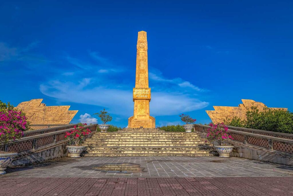 Ho Chi Minh Road endpoint marker at Cape Ca Mau, indicated the start of the Ho Chi Minh Road