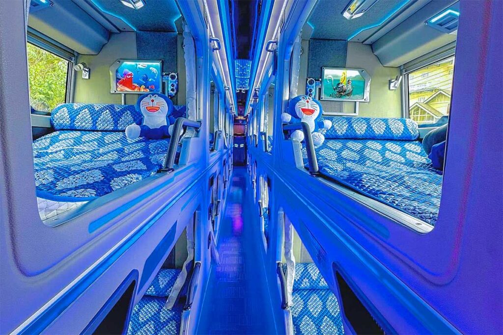 VIP Cabin bus that runs from Hanoi to Hue