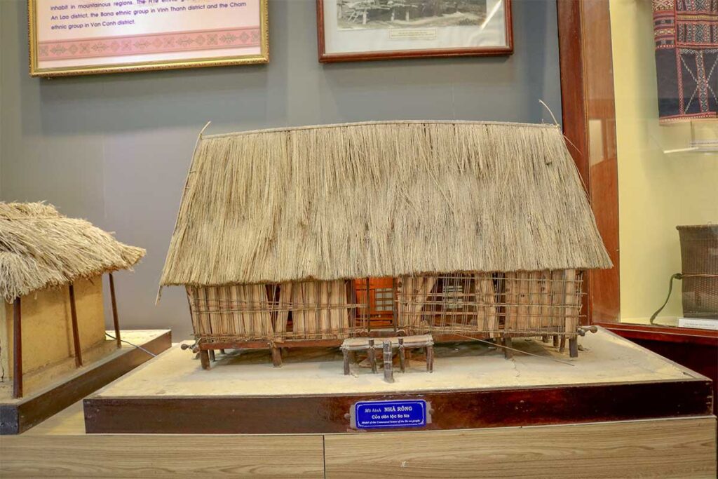 Ethnic stilt house model on display at Binh Dinh Museum, Quy Nhon.