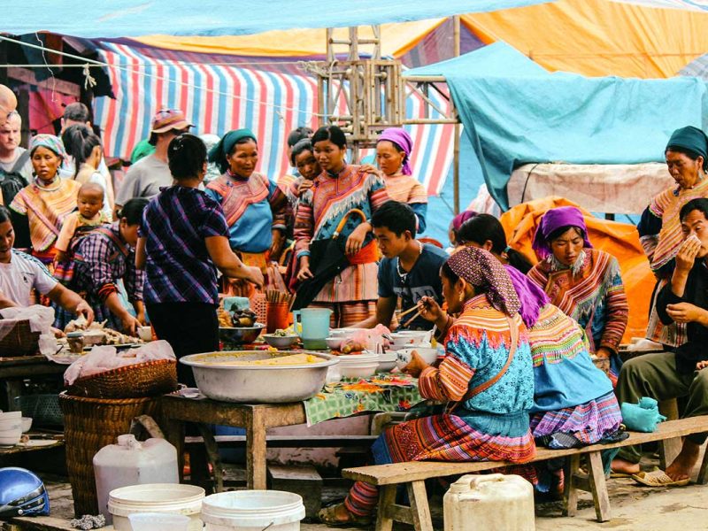 bac ha market food Bac Ha market food stalls