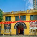 Hoa Lo Prison tours exploring the historic “Hanoi Hilton” with its yellow colonial facade and wartime exhibits