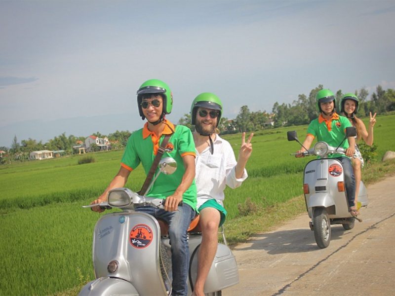 hoi an motorbike tour by vespa 4 Hoi An Motorbike Tour by Vespa along rural dirt paths through village landscapes