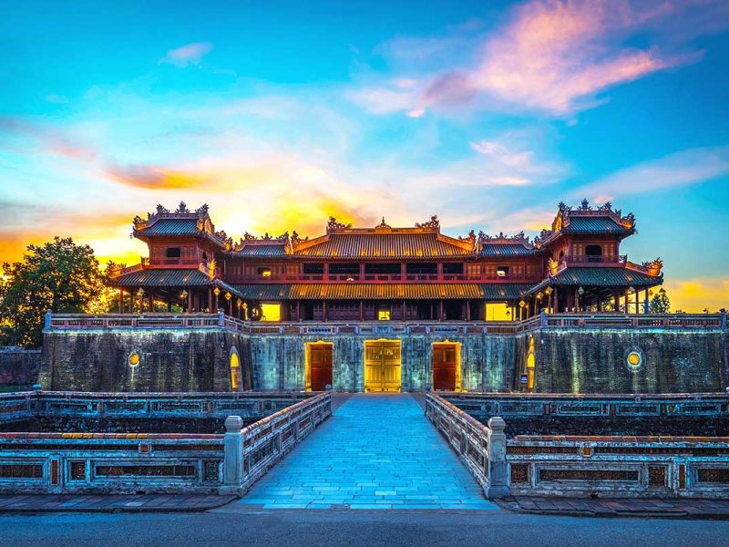 The main gate to Hue Imperial City.