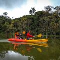 Kayaking on Tuyen Lam Lake surrounded with forest in Dalat