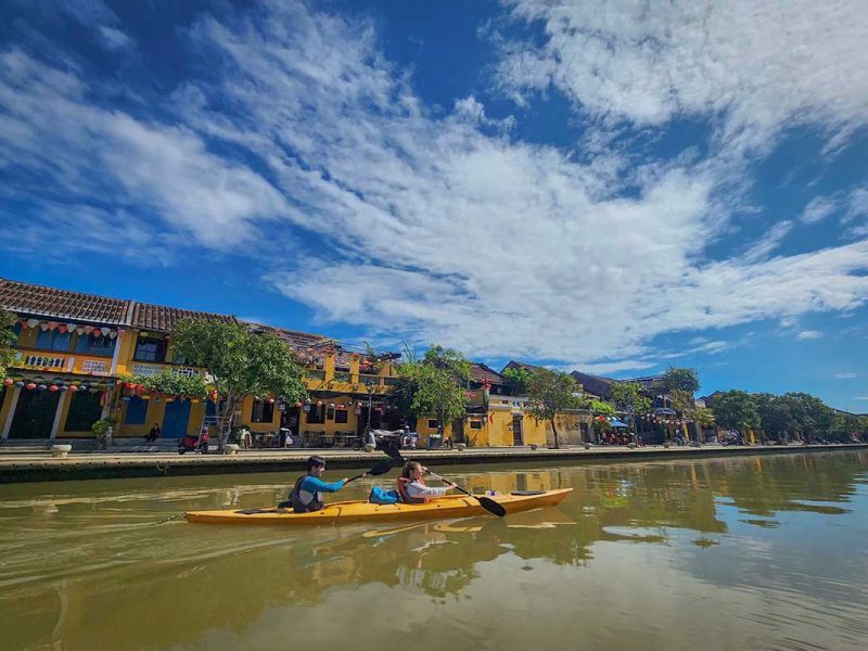 kayaking hoi an old town mangrove tour 11 Kayaking along the Thu Bon River past the yellow merchant houses of Hoi An Ancient Town