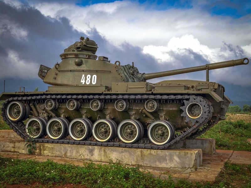 khe sanh combat base dmz 3 A US Army tank used during the Vietnam War is displayed at Khe Sanh Combat Base part of the Vietnam DMZ