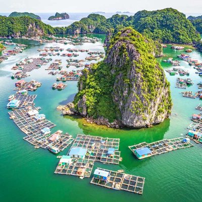 Floating village in Lan Ha Bay