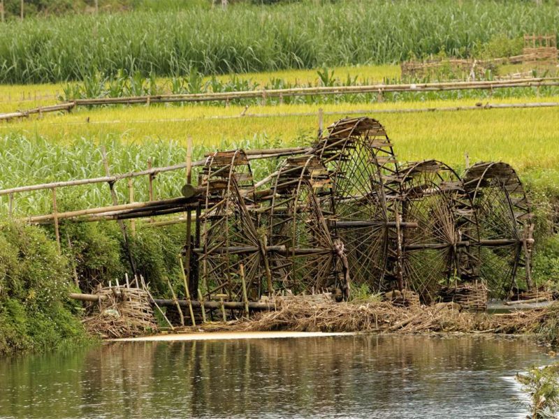 Whater wheels at Pu Luong nature reserve