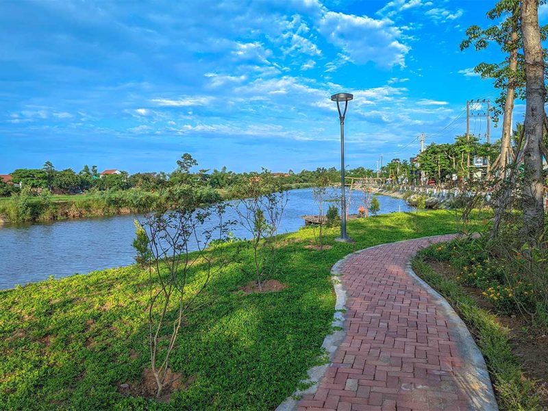 thanh toan village 1 A small stone path leading along the river inside Thanh Toan Village